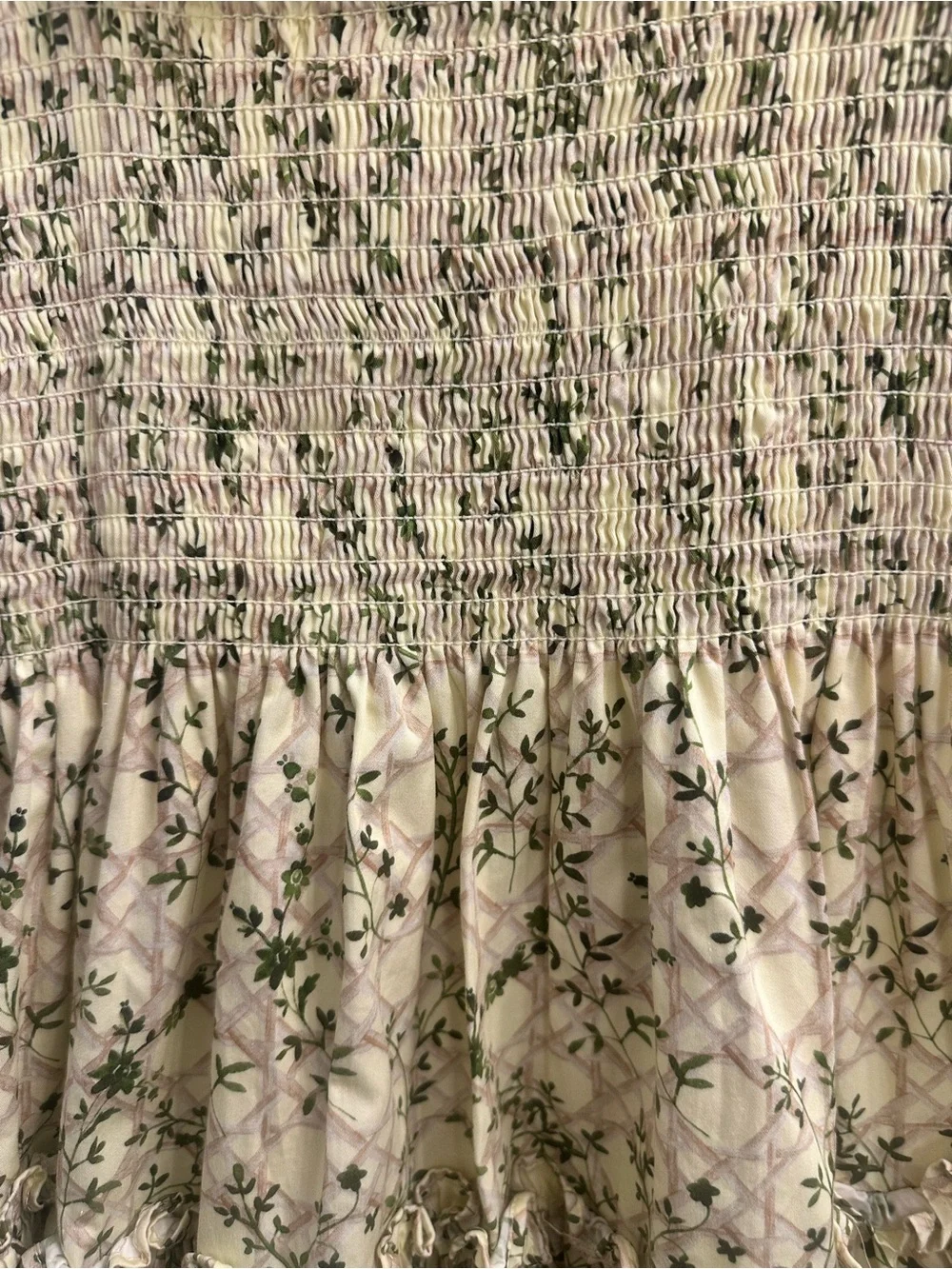Hill House Women’s Yellow Floral Smocked Sundress XXS